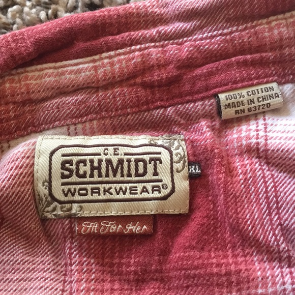 Red plaid button up shirt - Picture 3 of 3